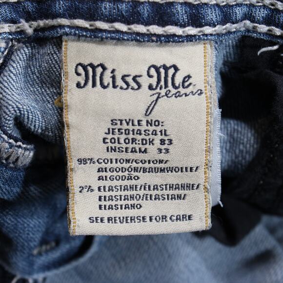 Miss Me Jeans Women's 30x31 Blue Skinny Thick Stitching - Picture 9 of 9